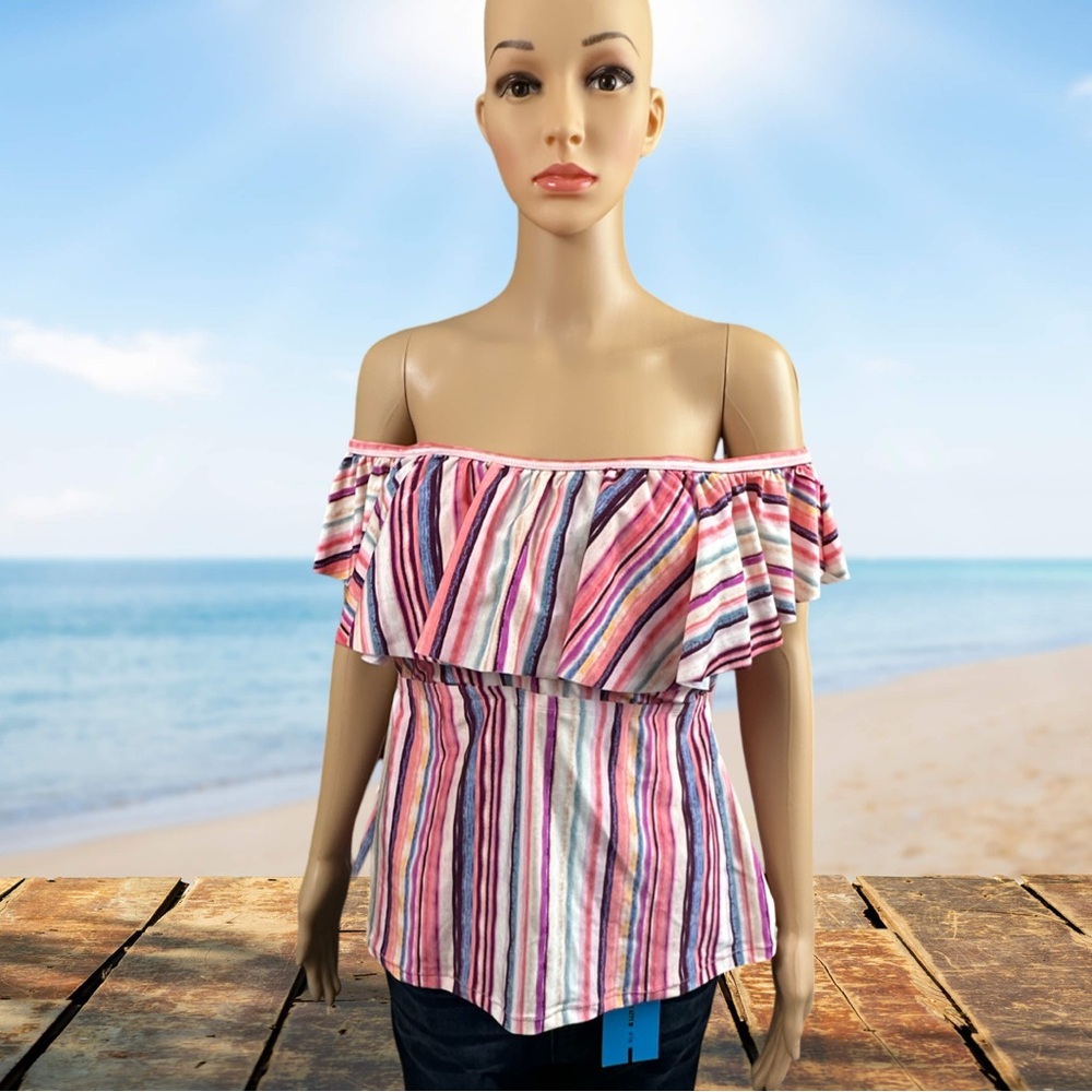 Colorful swim top